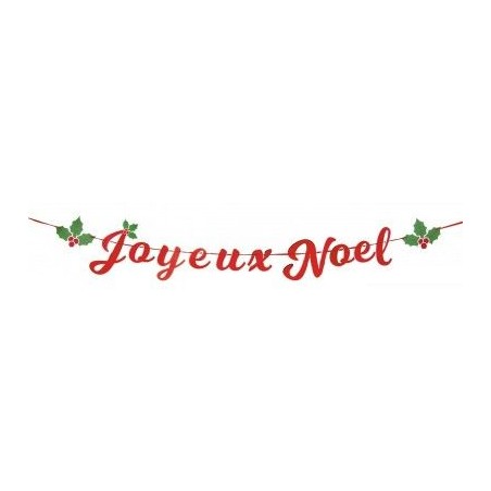 GUIRLANDE JOYEUX NOEL ROUGE VERT ET OR