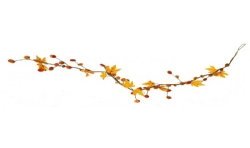 GUIRLANDE AUTOMNALE FEUILLES ERABLE ET BAIES ARTIFICIELLE 120 CM