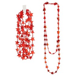 COLLIER ETOILES ROUGES DE NOEL 2 METRES