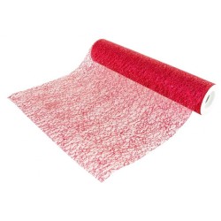 CHEMIN DE TABLE GLITTER ROUGE 30 CM X 5 M 