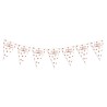 GUIRLANDE FANIONS JOYEUX ANNIVERSAIRE BLANC ET ROSE GOLD 3 METRES 