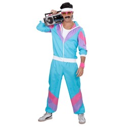 DEGUISEMENT SURVETEMENT OU JOGGING DES ANNEES 80 HOMME BLEU TAILLE XL