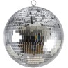 BOULE A FACETTE 30 CM ARGENT