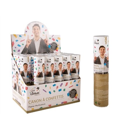 CANON A CONFETTIS MULTICOLORE 20 CM 