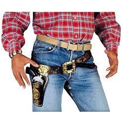 CEINTURE AVEC 1 HOLSTTER COW BOY 