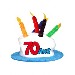 CHAPEAU GATEAU ANNIVERSAIRE 70 ANS 