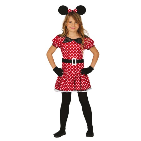 DEGUISEMENT SOURIS FILLE MOUSE ROUGE TAILLE 3-4 ANS 