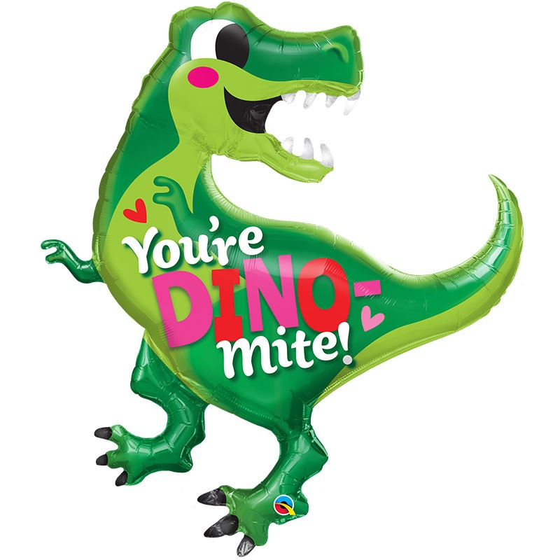 BALLON METALLIQUE DINOSAURE T-REX YOU'RE DIO-MITE 107 CM 