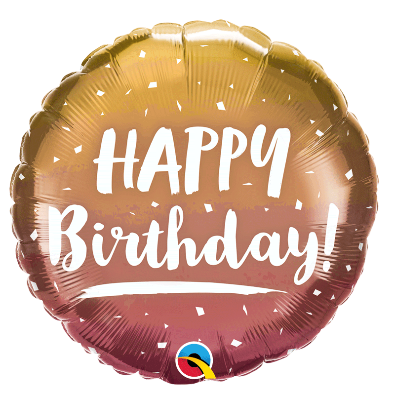BALLON METALLIQUE ROND HAPPY BIRTHDAY ROSE ET ROSE GOLD 46  CM BALLON METALLIQUE ROND HAPPY BIRTHDAY ROSE ET ROSE GOLD 46  CM