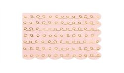 20 SERVIETTES FESTONNEES ROSE PASTEL ET OR 33 X 33 CM