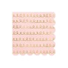 20 SERVIETTES FESTONNEES ROSE PASTEL ET OR 33 X 33 CM