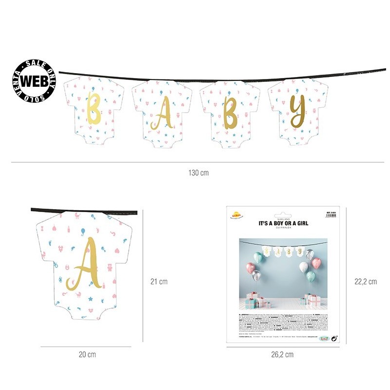 GUIRLANDE BODY INSCRIT BABY 130 CM GUIRLANDE BODY INSCRIT BABY 130 CM
