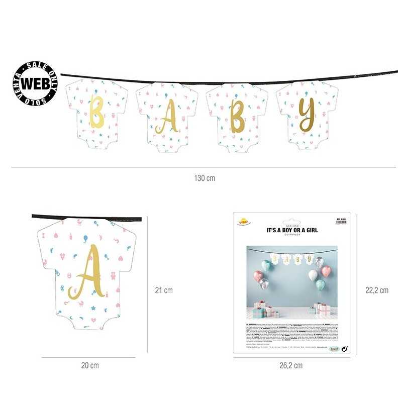 GUIRLANDE BODY INSCRIT BABY 130 CM