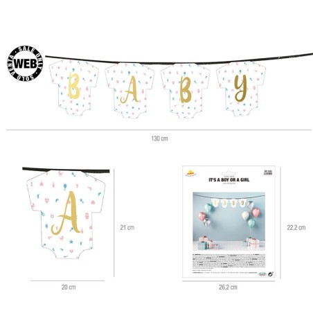GUIRLANDE BODY INSCRIT BABY 130 CM