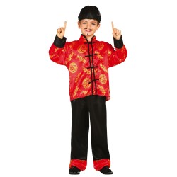 DEGUISEMENT CHINOIS ROUGE GARCON TAILLE 7-9 ANS