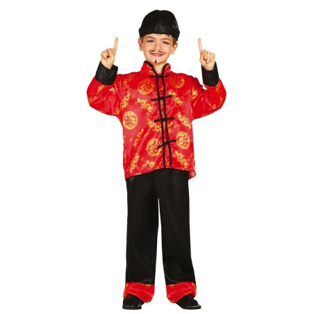 DEGUISEMENT CHINOIS ROUGE GARCON TAILLE 7-9 ANS