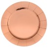 10 SOUS-ASSIETTES BRILLANTES ROSE GOLD 33 CM