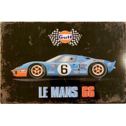 PLAQUE METAL VINTAGE LE MANS 66