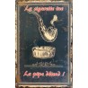 PLAQUE METAL VINTAGE LA CIGARETTE TUE