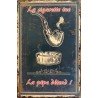PLAQUE METAL VINTAGE LA CIGARETTE TUE