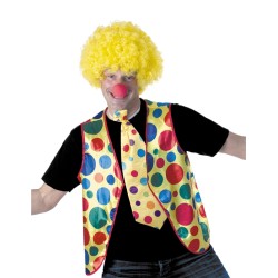 GILET DE CLOWN A POIS MULTICOLORE