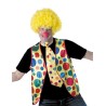 GILET DE CLOWN A POIS MULTICOLORE