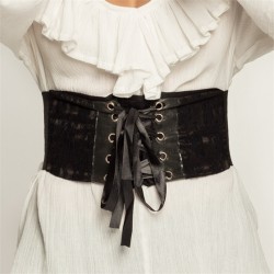 CORSET NOIR TYPE MEDIEVAL-PIRATE TAILLE M-L