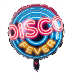 BALLON METALLIQUE DISCO FEVER ROND 45 CM