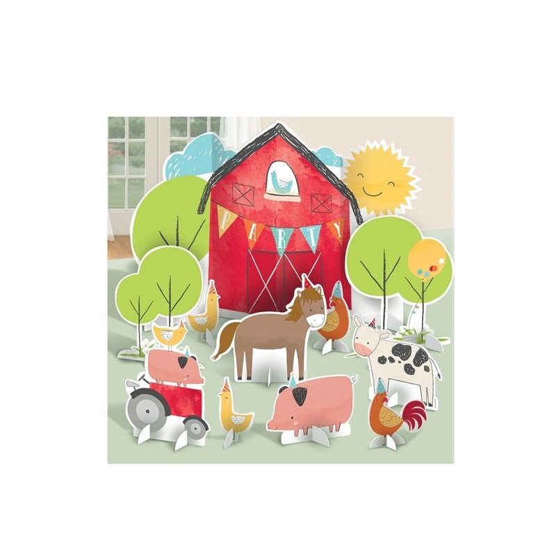 DECORATION DE TABLE ANIMAUX DE LA FERME  DECORATION DE TABLE ANIMAUX DE LA FERME