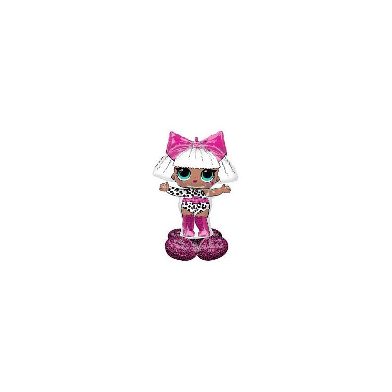 BALLON METALLIQUE AIRLONZ POUPEE LOL SURPRISE DIVA 119 CM 