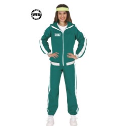 DEGUISEMENT SQUID GAME ADOLESCENT JOUEUR EN JOGGING VERT TAILLE 14-16 ANS