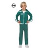 DEGUISEMENT SQUID GAME JOUEUR EN JOGGING VERT TAILLE 5-6 ANS