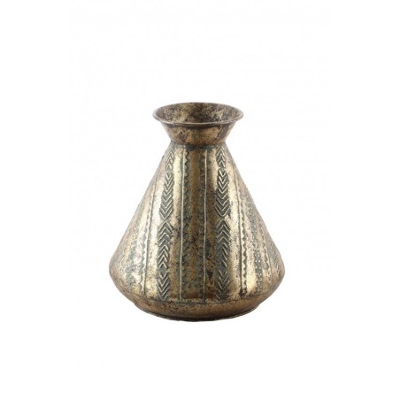 VASE EN METAL DORE 27 X  30.2 CM HAUTEUR  