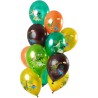 SACHET DE 12 BALLONS LATEX DINO 33 CM  SACHET DE 12 BALLONS LATEX DINO 33 CM