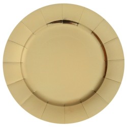 10 SOUS-ASSIETTES OR BRILLANT 33 CM 