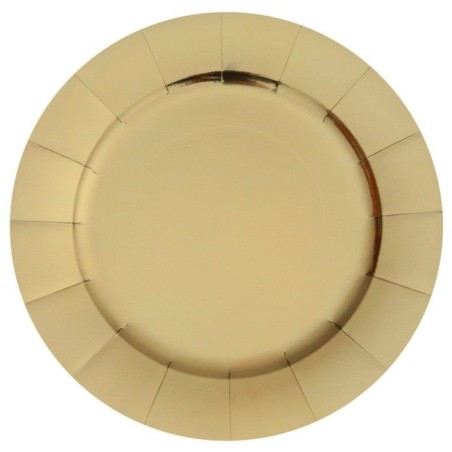 10 SOUS-ASSIETTES OR BRILLANT 33 CM 