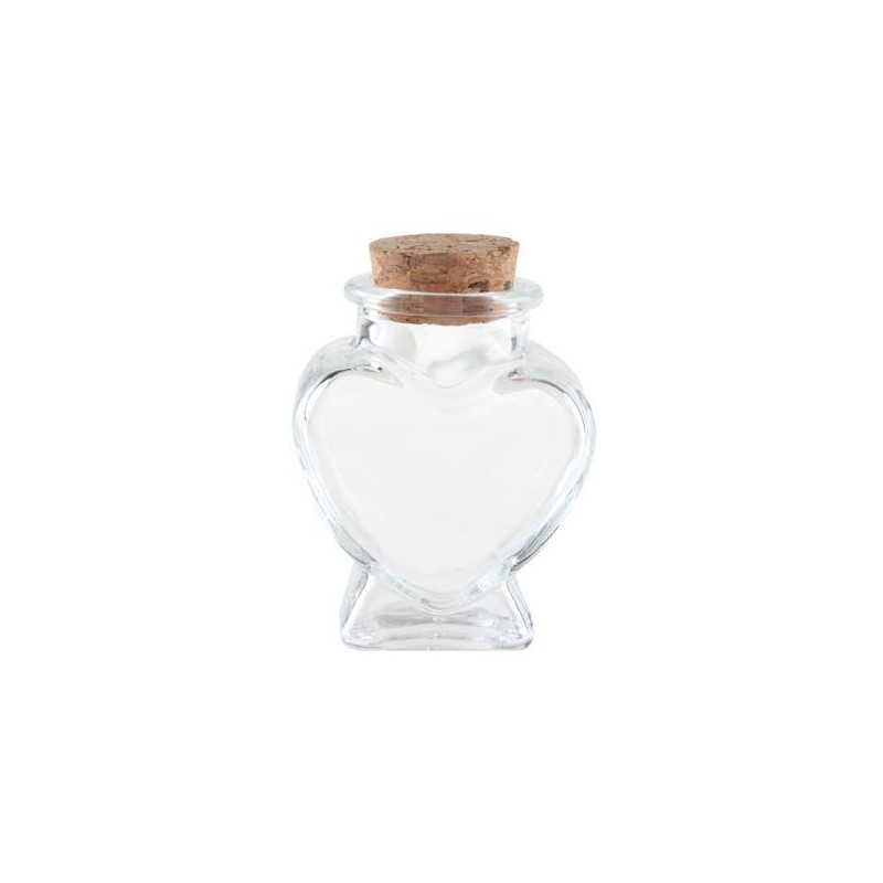 POT A DRAGEE COEUR EN VERRE 4 X 4 X 6 CM