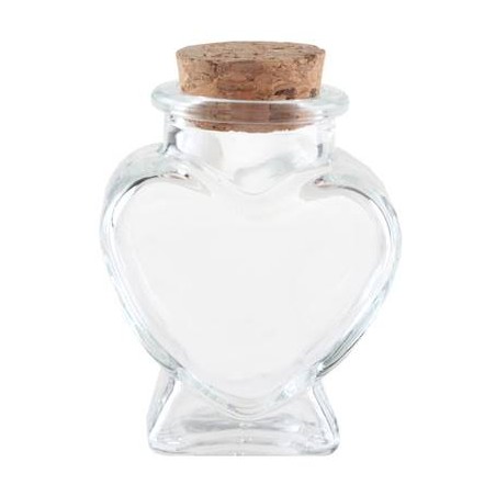 POT A DRAGEE COEUR EN VERRE 4 X 4 X 6 CM