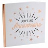 LIVRE D'OR JOYEUX ANNIVERSAIRE BLANC ET ROSE GOLD 