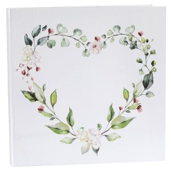 LIVRE D'OR BLANC MARIAGE VEGETAL 24 X 24 CM