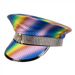 CASQUETTE SUNSET MULTICOLORE AVEC STRASS