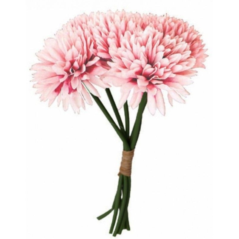 BOUQUET DAHLIAS  26 CM ROSE PASTEL BOUQUET DAHLIAS  26 CM ROSE PASTEL