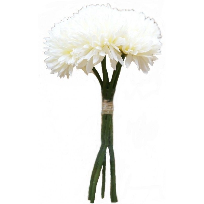 BOUQUET DAHLIAS  26 CM BLANC