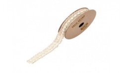 RUBAN COTON DENTELLE IVOIRE 1 CM X 2 M 
