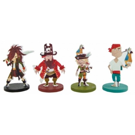 SET 4 MARQUE PLACE PIRATES 5 CM 