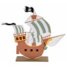 CENTRE DE TABLE BATEAU DE PIRATE 25 X 29 CM  CENTRE DE TABLE BATEAU DE PIRATE 25 X 29 CM