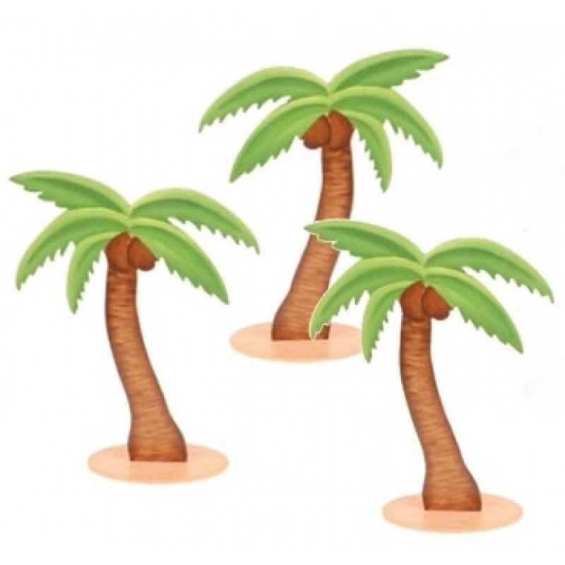 3 PALMIERS DECO DE TABLE 9 CM
