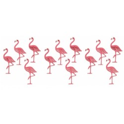 12 FLAMANTS ROSES 5 X 2.5 X 1.5 CM 