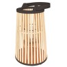 LANTERNE  CYLINDRIQUE EN BOIS  25 CM X 37 CM H LANTERNE  CYLINDRIQUE EN BOIS  25 CM X 37 CM H