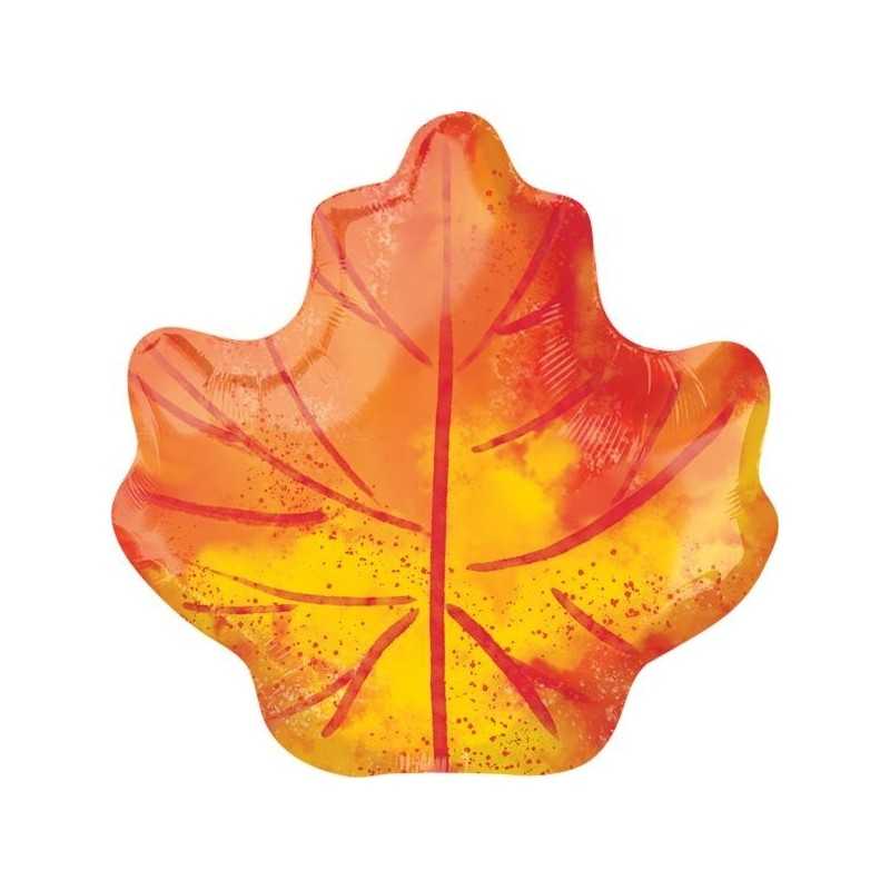 BALLON METALLIQUE FEUILLE D'AUTOMNE 40 CM X 53 CM